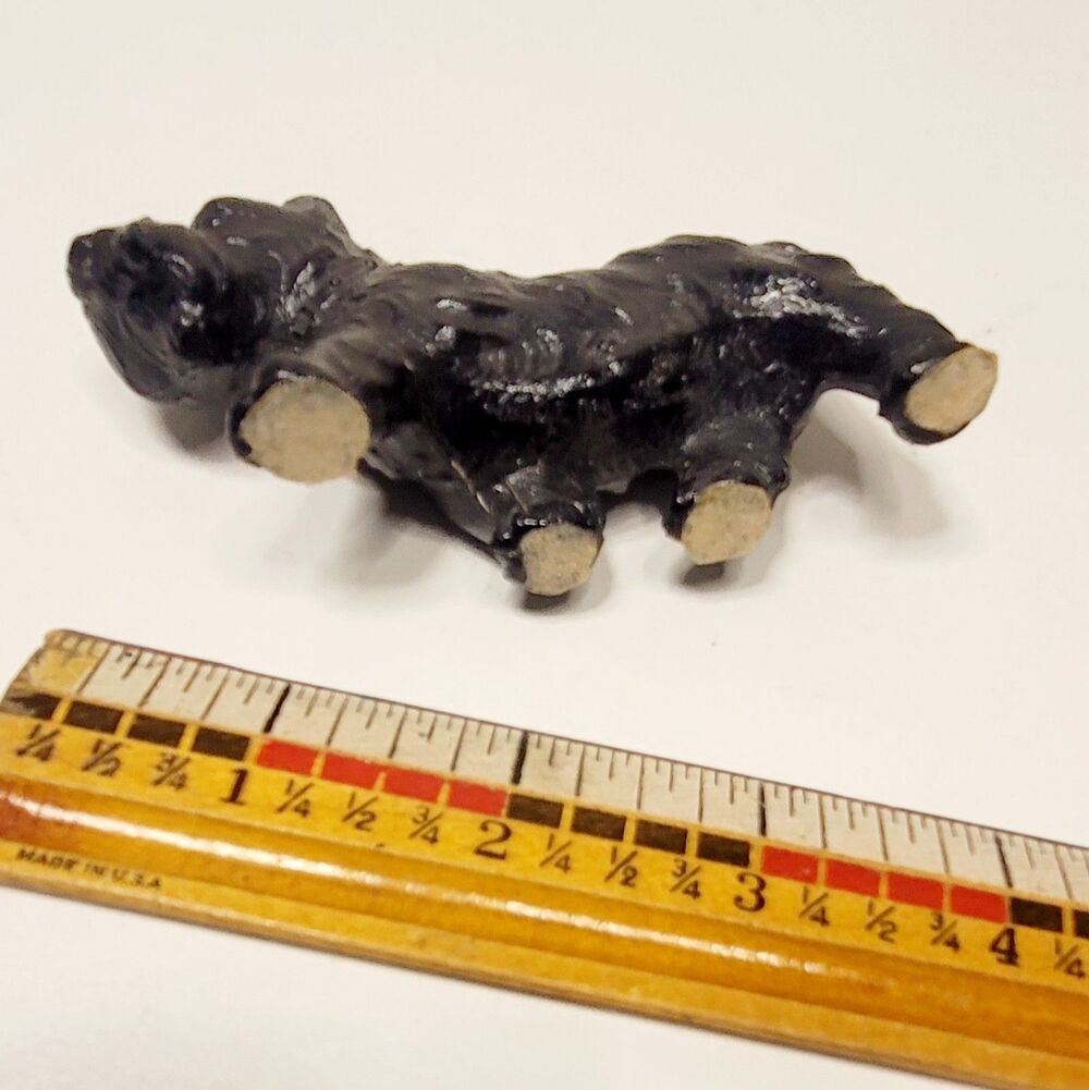 VINTAGE Scottie Dog LOT 10 Piece - Scottish Terrier - Celluloid Wood Syroco - Picture 10 of 15